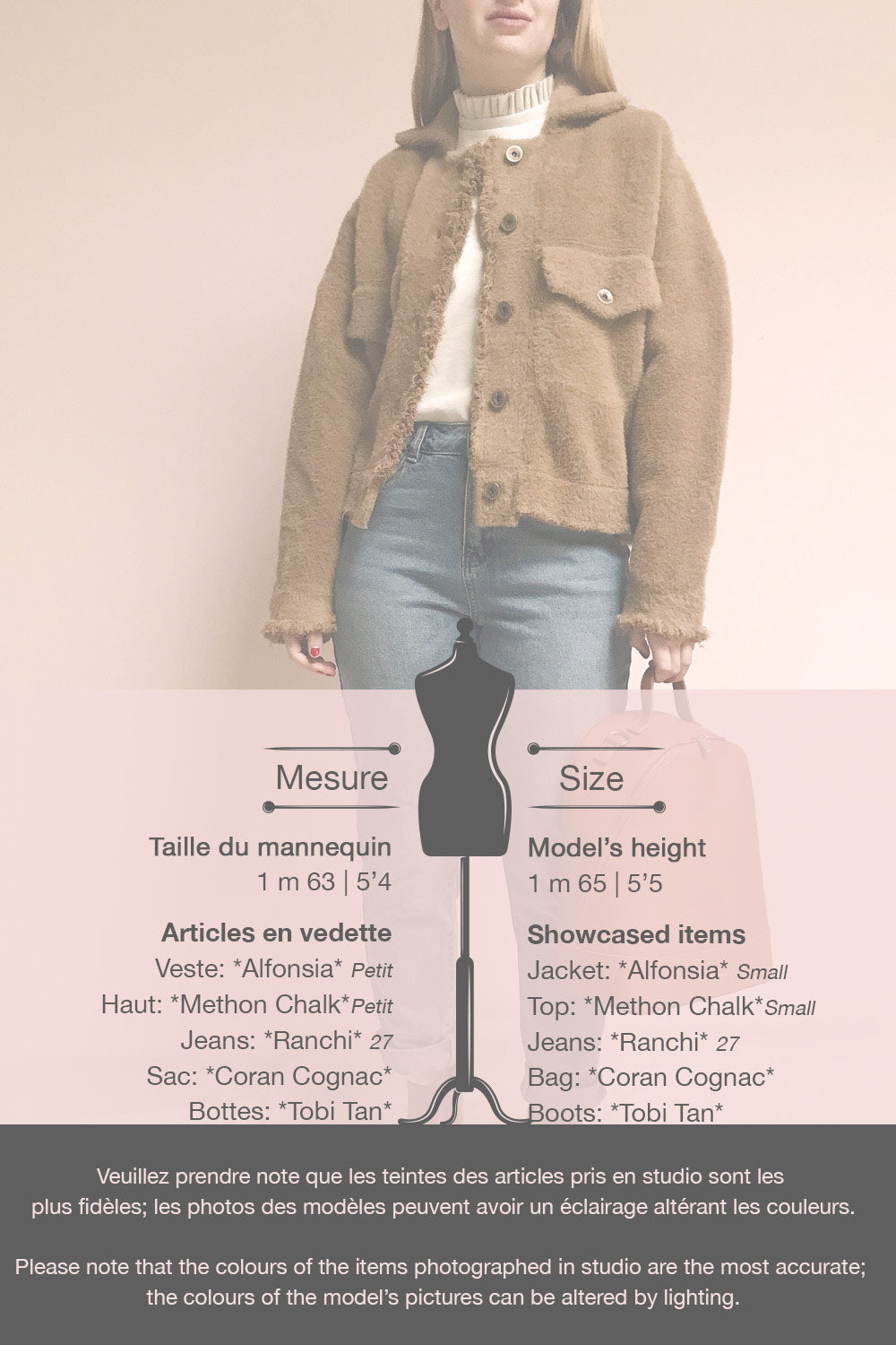 Alfonsia Brown Fuzzy Jacket w/ Buttons | La Petite Garçonne template