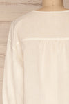 Cobh Off White Linen Oversize Top | La petite garçonne  back close-up