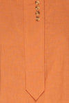 Cobh Orange Linen Oversize Top | La petite garçonne  fabric