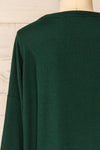 Coek Dark Green Long Sleeve Top | La petite garçonne back close-up