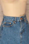 Coevorden Light Blue Jean Mini Skirt | La Petite Garçonne side close-up