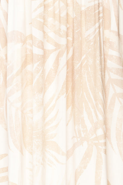Cognosco White Tropical Patterned Maxi Dress | Boutique 1861 fabric