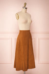 Colditz Brown Corduroy A-Line Midi Skirt | Boutique 1861 side view