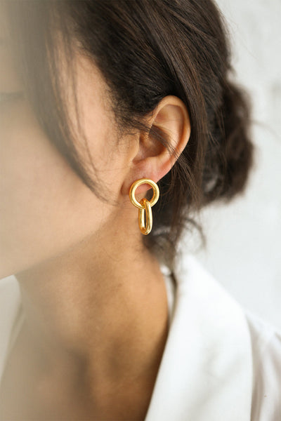 Concatenare Gold Plated Chain Earrings | La Petite Garçonne Chpt. 2