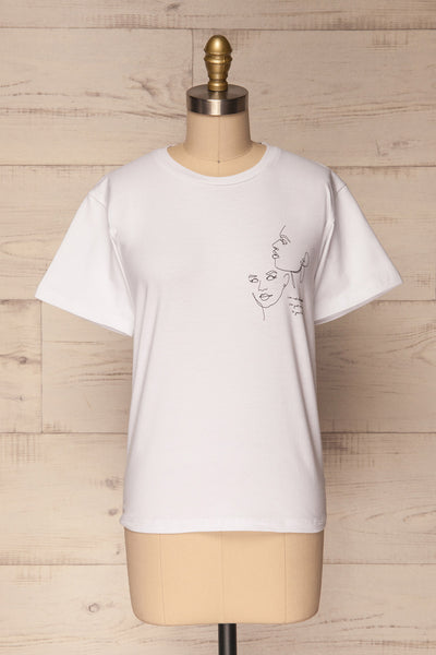 Corinthe White Short Sleeved T-Shirt | La Petite Garçonne 1