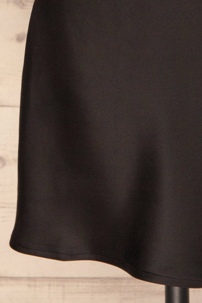 Cosenza Black Slip Dress | Robe Noire | La Petite Garçonne bottom close-up