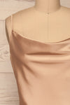 Cosenza Champagne Slip Dress | Robe | La Petite Garçonne front close-up