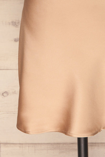 Cosenza Champagne Slip Dress | Robe | La Petite Garçonne bottom close-up