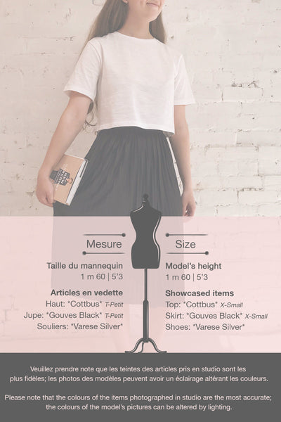 Gouves Black Pleated Midi Skirt | La petite garçonne template