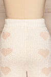 Craiova White Hearted Fuzzy Pants | La petite garçonne back close up