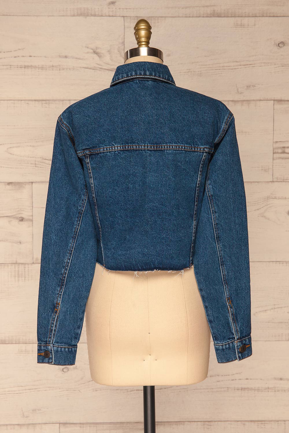 Cransac Crop Jean Jacket | Veston Denim | La Petite Garçonne back view 