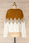 Cugir Mustard | Patterned Knit Sweater back view