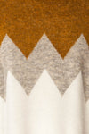 Cugir Mustard | Patterned Knit Sweater fabric