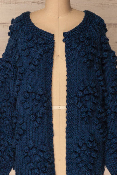 Cunski Oversized Dark Blue Knit Open Jacket | La Petite Garçonne 3