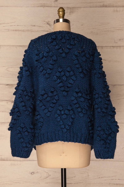 Cunski Oversized Dark Blue Knit Open Jacket | La Petite Garçonne 6