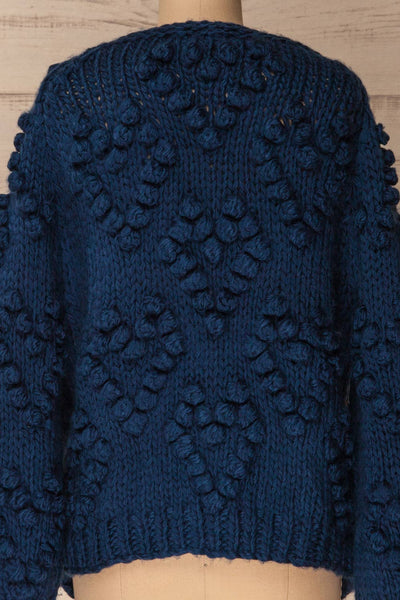 Cunski Oversized Dark Blue Knit Open Jacket | La Petite Garçonne 7
