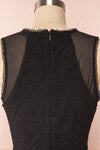 Cybele Black Crochet Midi Cocktail Dress back close up | Boutique 1861