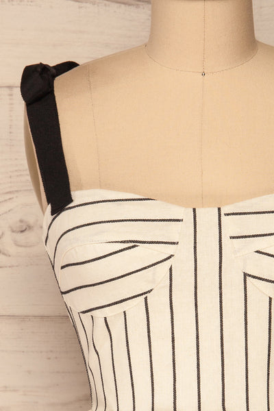Daarud White & Black Striped Peplum Camisole | La Petite Garçonne 2