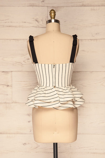 Daarud White & Black Striped Peplum Camisole | La Petite Garçonne 5