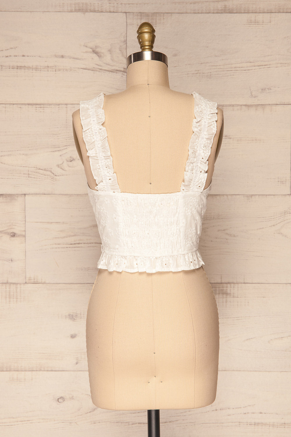 Dabrowa White Floral Lace Crop Camisole | La Petite Garçonne 5