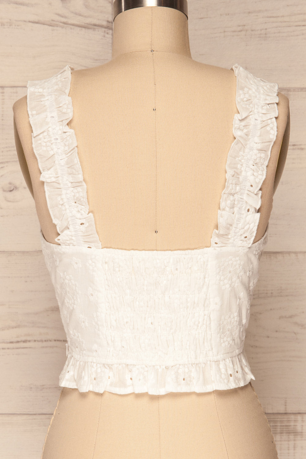 Dabrowa White Floral Lace Crop Camisole | La Petite Garçonne 6