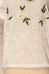 Dalsoyra White Embroidered Lace & Flowers Top | La Petite Garçonne 7