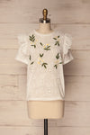 Dalsoyra White Embroidered Lace & Flowers Top | La Petite Garçonne 1
