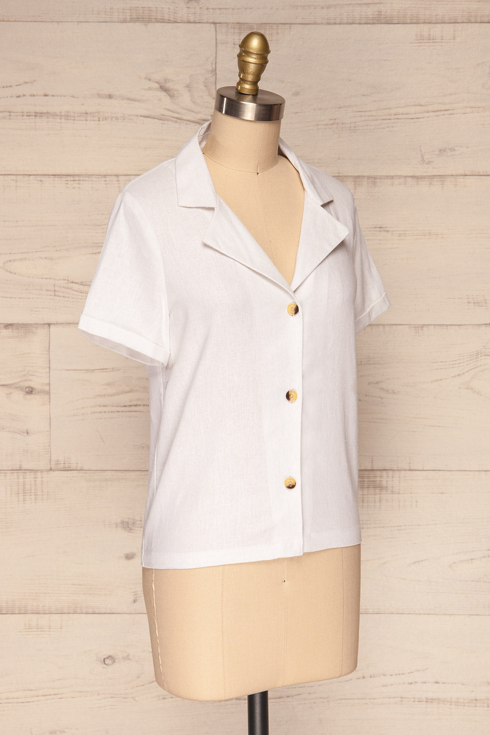 Damsgaard Cloud White Short Sleeved Shirt | La Petite Garçonne 3