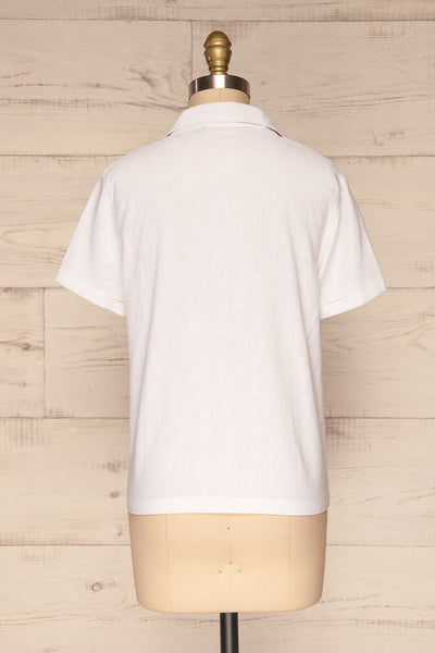 Damsgaard Cloud White Short Sleeved Shirt | La Petite Garçonne 5