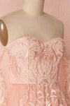 Damya Blush Embroidered Net Tulle Bustier Dress | Boutique 1861