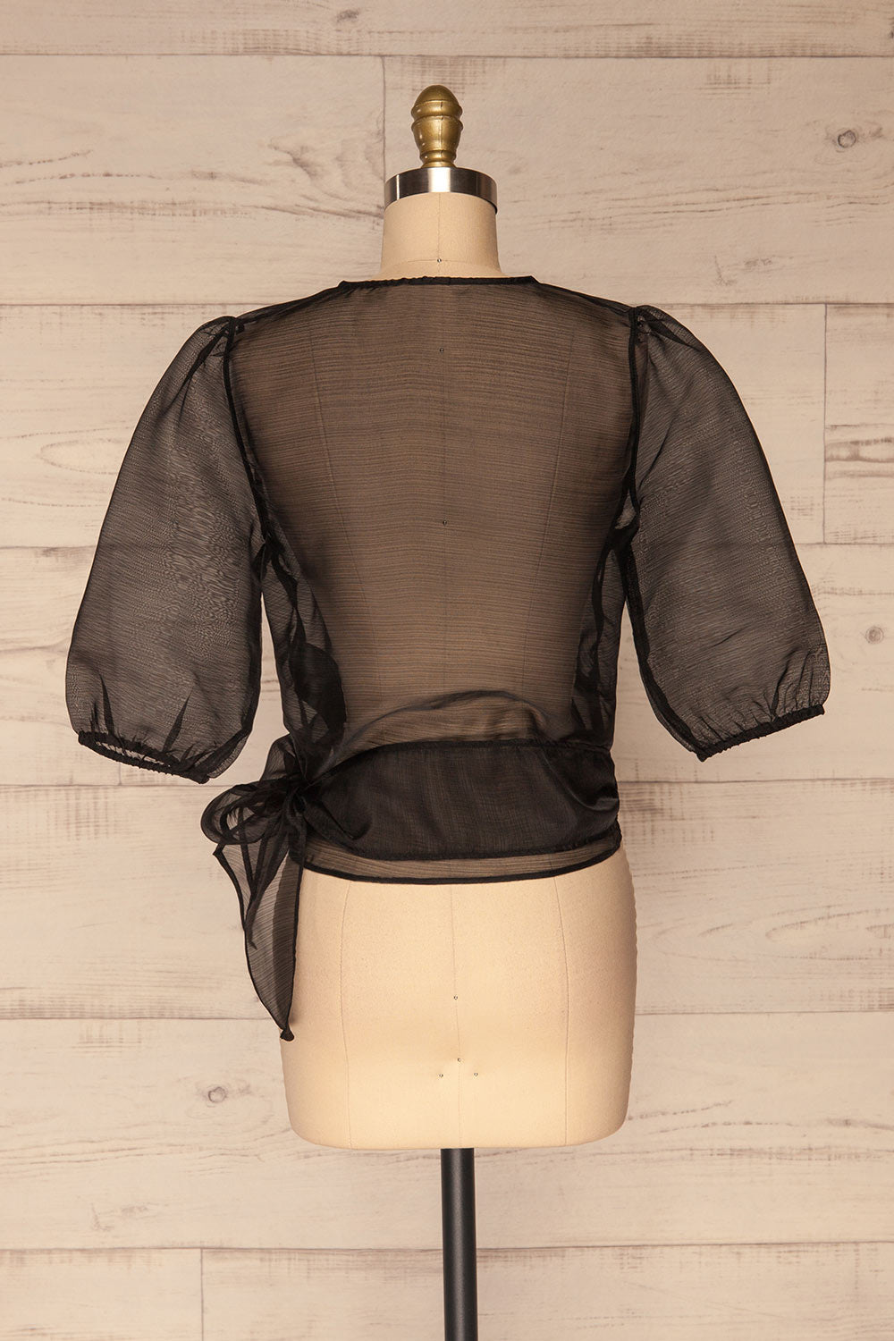 Danilo Black See-Through Top | Haut | La Petite Garçonne back view