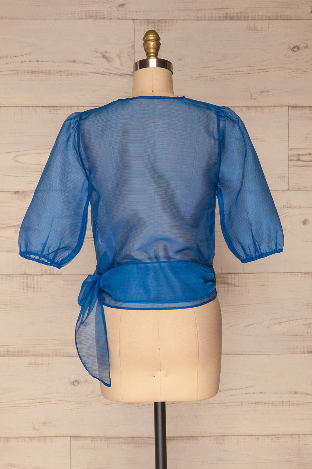 Danilo Blue See-Through Top | Haut | La Petite Garçonne back view