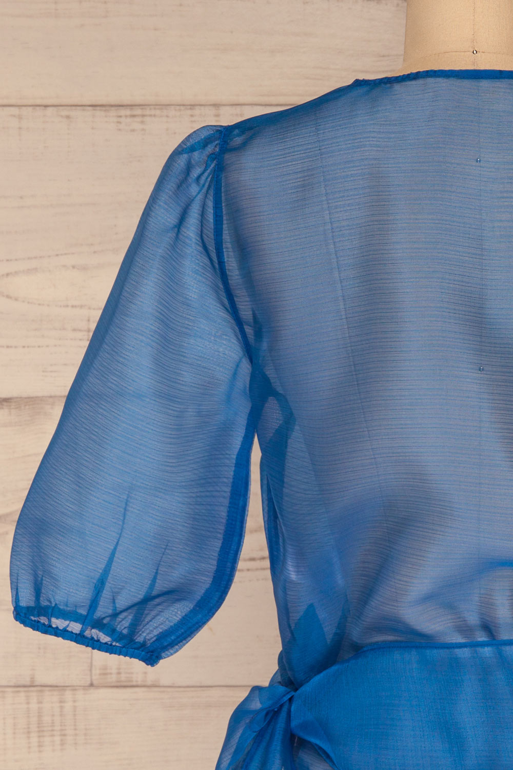 Danilo Blue See-Through Top | Haut | La Petite Garçonne back close-up