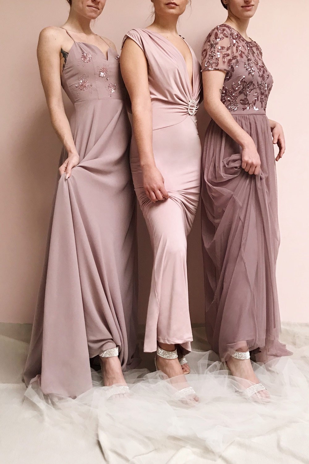 Gurito Blush Pink A-Line Gown w/ Crystals | Boutique 1861 models