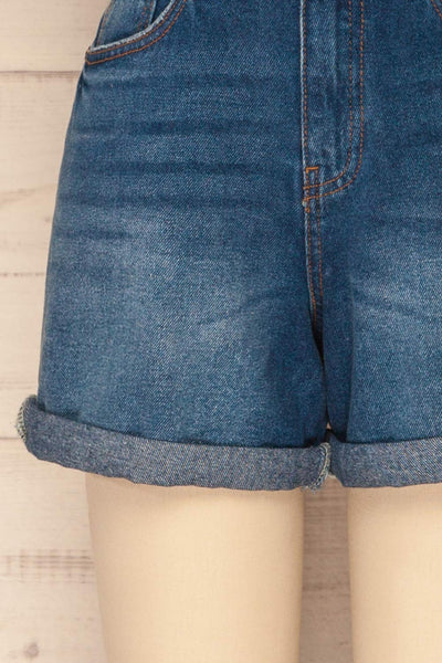 Daugstad Dark Blue High Rise Jean Shorts | La Petite Garçonne 7