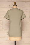 Dauve Seagrass Green Rolled Sleeves T-Shirt | La petite garçonne back view