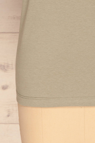 Dauve Seagrass Green Rolled Sleeves T-Shirt | La petite garçonne bottom