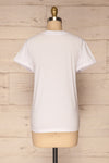 Dauve White Rolled Sleeves T-Shirt | La petite garçonne back view