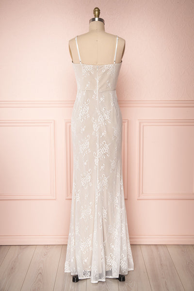 De Bourgh Snow | White Lace Mermaid Gown
