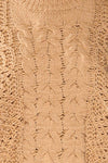 Debar Camel Cropped Knit Sweater | La petite garçonne fabric