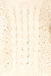 Debar Cream Cropped Knit Sweater | La petite garçonne fabric