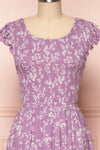 Niihama Lilac Floral Midi A-Line Dress | Boutique 1861