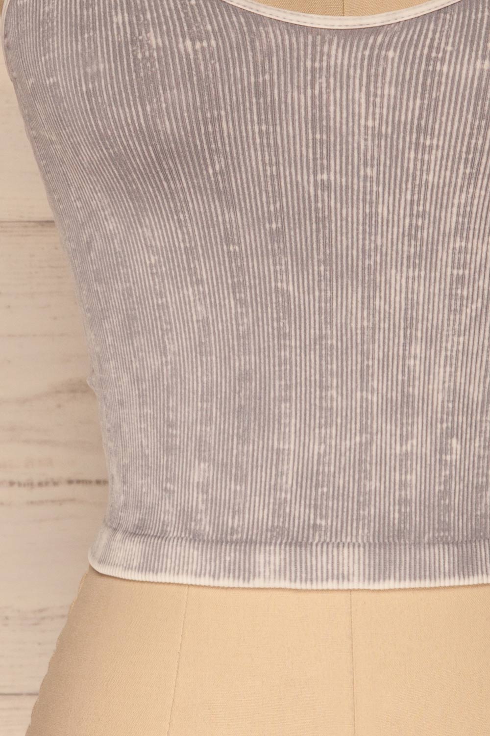 Debrzno Grey Stretchy Ribbed & Cropped Cami | La Petite Garçonne 8