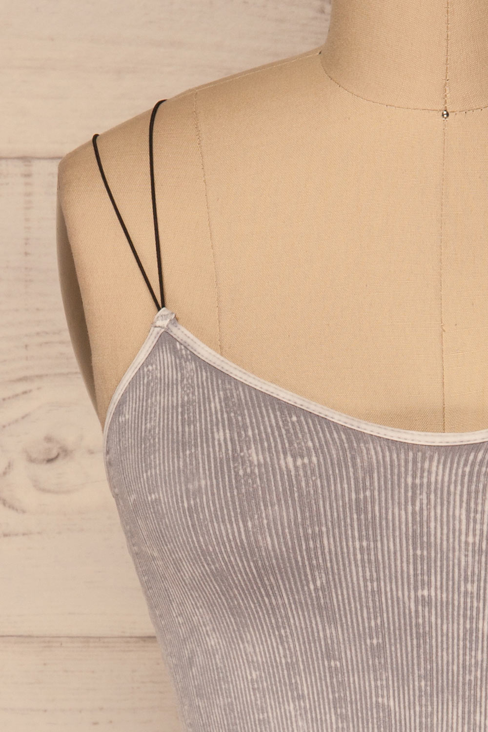 Debrzno Grey Stretchy Ribbed & Cropped Cami | La Petite Garçonne 7