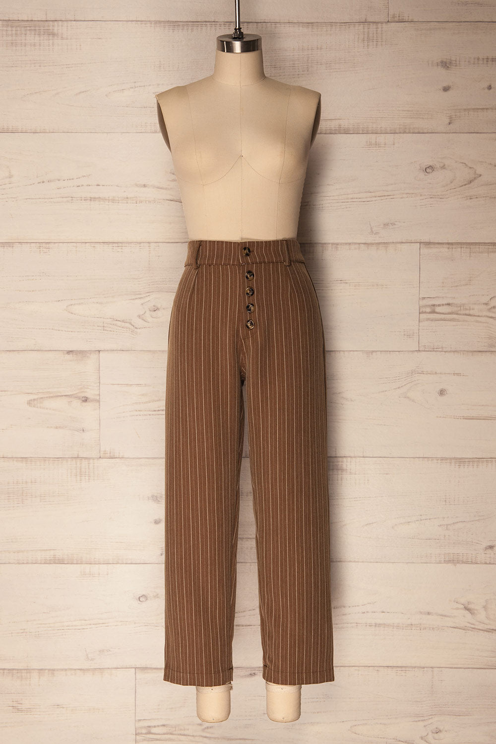 Decin Cliff Brown Tapered & Cropped Pants | La Petite Garçonne