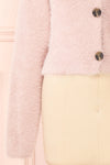 Delcia Pink Fuzzy Button-Up Cardigan | Boutique 1861 bottom