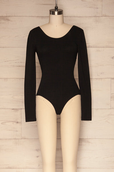 Dellerud Black Long Sleeved Bodysuit | La Petite Garçonne 1