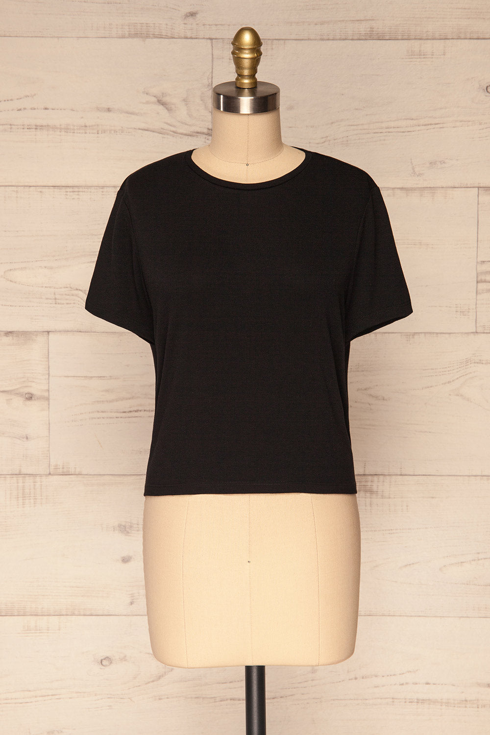 Delp Black Soft Cropped T-Shirt | La Petite Garçonne 1