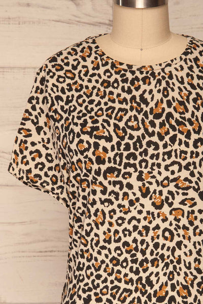 Delp Cheetah Printed Soft Cropped T-Shirt | La Petite Garçonne 2