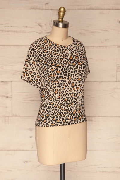 Delp Cheetah Printed Soft Cropped T-Shirt | La Petite Garçonne 3